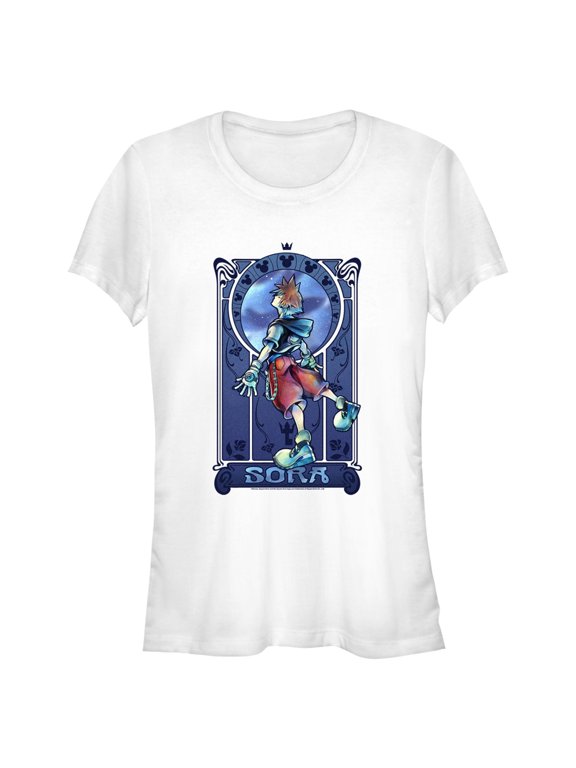 Junior's Kingdom Hearts Re: Chain of Memories Sora Mirror Portrait Graphic Tee White X Large