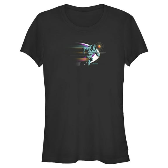 Junior's Lightyear Buzz Running Graphic Tee Black 2X Large