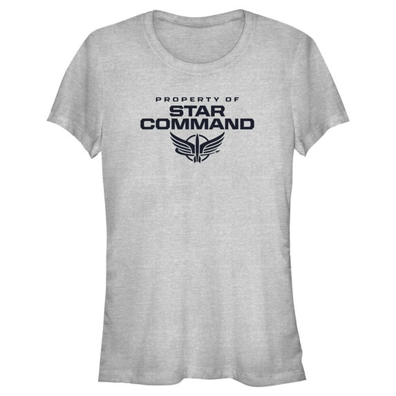 Junior's Lightyear Property of Star Command Graphic Tee Athletic Heather 2X Large