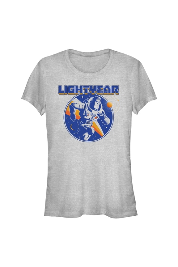 Junior's Lightyear Retro Logo Graphic Tee Athletic Heather Medium