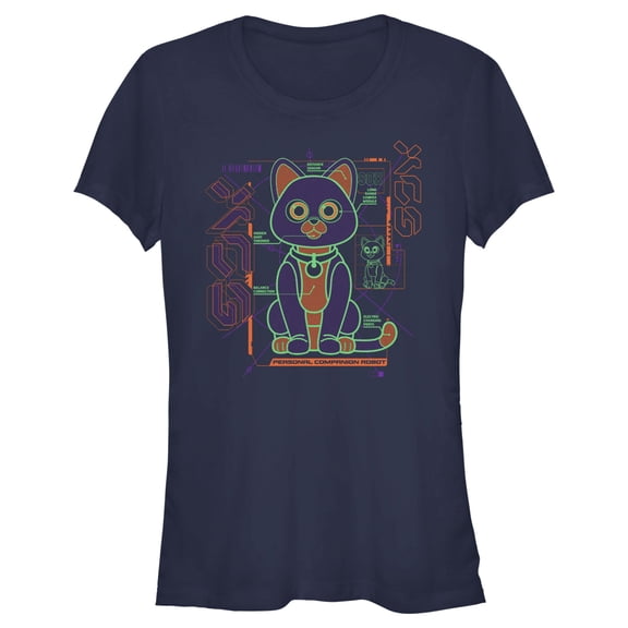 Junior's Lightyear Sox Schematic  Graphic Tee Navy Blue Large