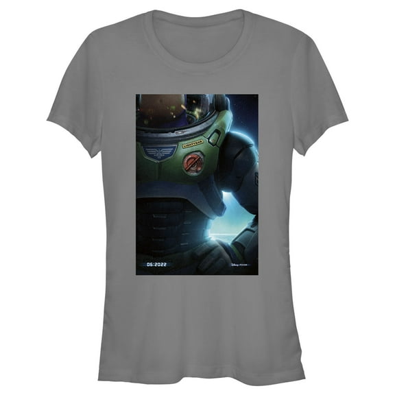 Junior's Lightyear Spacesuit Poster  Graphic Tee Charcoal X Large