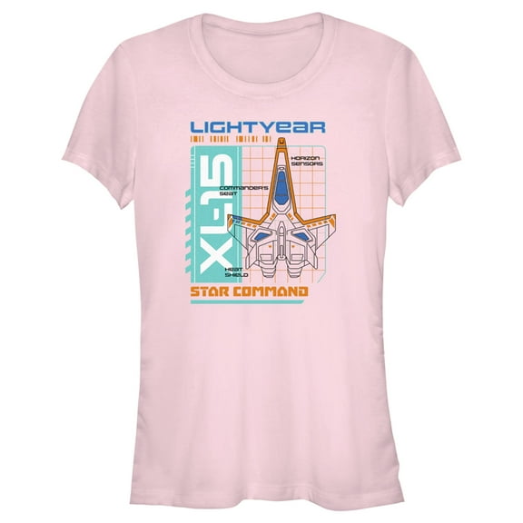 Junior's Lightyear XL-15 Spaceship Blueprints Graphic Tee