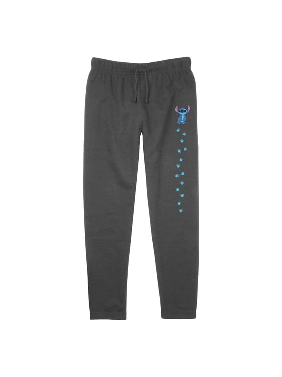Junior's Lilo & Stitch Alien Footprint Jogger Sweatpants