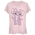 thumbnail image 1 of Junior's Lilo & Stitch Angel Large Portrait Graphic Tee Light Pink 2X Large, 1 of 3