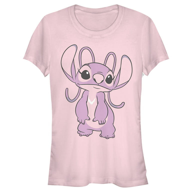 Lilo & Stitch Girl's Angel Large Portrait T-Shirt Pink