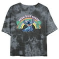 thumbnail image 1 of Junior's Lilo & Stitch Cute But Crazy Graphic Crop T-Shirt Black/Charcoal Small, 1 of 4