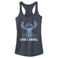 thumbnail image 1 of Junior's Lilo & Stitch Cute and Fluffy Spirit Animal Racerback Tank Top Indigo Small, 1 of 4