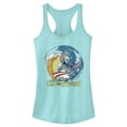 thumbnail image 1 of Junior's Lilo & Stitch Distressed Surf's Up Racerback Tank Top Cancun Medium, 1 of 4
