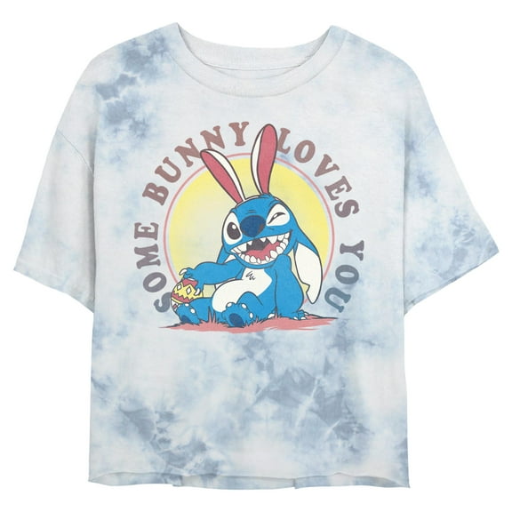 Junior's Lilo & Stitch Easter Some Bunny Loves You  Graphic T-Shirt