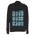 thumbnail image 1 of Junior's Lilo & Stitch Emotions of 626 Cowl Neck Sweatshirt Black X Large, 1 of 4