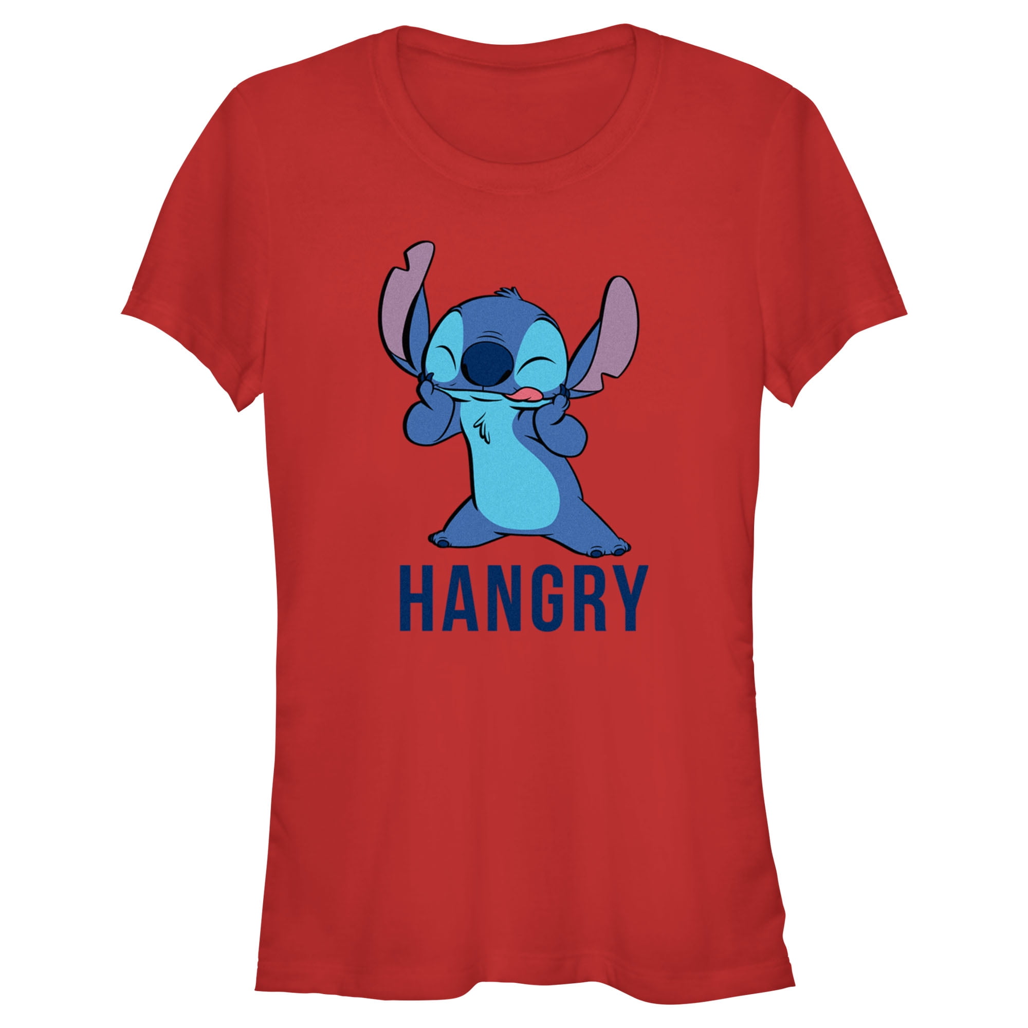 Junior's Women Lilo & Stitch Hangry T-Shirt - Red - Small Junior's Women Lilo & Stitch Hangry T-Shirt - Red - Small