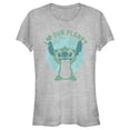 thumbnail image 1 of Junior's Lilo & Stitch I Heart Our Planet Graphic Tee Athletic Heather Large, 1 of 3