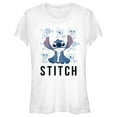 thumbnail image 1 of Junior's Lilo & Stitch Iconic Poses Collage Graphic Tee White Small, 1 of 3