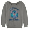thumbnail image 1 of Junior's Lilo & Stitch My Spirit Animal Sweatshirt Gray Heather 2X Large, 1 of 4