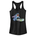 thumbnail image 1 of Junior's Lilo & Stitch Record Scratch Racerback Tank Top Black Small, 1 of 5