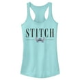 thumbnail image 1 of Junior's Lilo & Stitch Simplistic Logo Stitch Racerback Tank Top Cancun X Small, 1 of 4