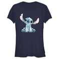 thumbnail image 1 of Junior's Lilo & Stitch Sketch Stitch Graphic Tee Navy Blue Small, 1 of 3