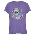 thumbnail image 1 of Junior's Lilo & Stitch Springtime Stitch Graphic Tee Purple X Large, 1 of 3