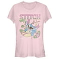 thumbnail image 1 of Junior's Lilo & Stitch Surfing Stitch Graphic Tee Light Pink 2X Large, 1 of 3