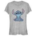 thumbnail image 1 of Junior's Lilo & Stitch Watercolor Stitch Graphic Tee Athletic Heather Large, 1 of 3
