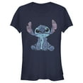 thumbnail image 1 of Junior's Lilo & Stitch Watercolor Stitch  Graphic Tee Navy Blue Medium, 1 of 3