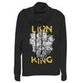 thumbnail image 1 of Junior's Lion King Animal Kingdom Crew  Cowl Neck Sweatshirt Black Medium, 1 of 3