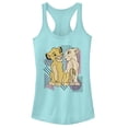 thumbnail image 1 of Junior's Lion King Bold Retro Cub Love Racerback Tank Top Cancun Small, 1 of 3