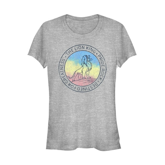 Junior's Lion King Destined for Greatness  Graphic Tee Athletic Heather Large