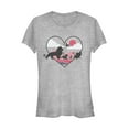 thumbnail image 1 of Junior's Lion King Heart Silhouettes Graphic Tee Athletic Heather X Large, 1 of 2