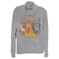 thumbnail image 1 of Junior's Lion King Family Cowl Neck Sweatshirt Gray Heather Large, 1 of 3