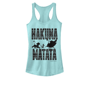 Juniors Lion King Hakuna Matata Racerback Tank Top Cancun Medium