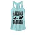 thumbnail image 1 of Junior's Lion King Hakuna Matata  Racerback Tank Top Cancun X Large, 1 of 3