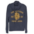 thumbnail image 1 of Junior's Lion King King's Mane 2019  Cowl Neck Sweatshirt Navy Blue Small, 1 of 3