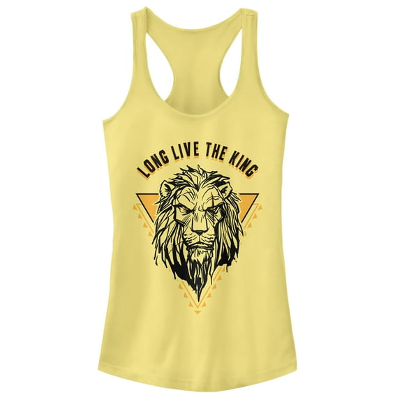 Junior's Lion King Live Scar  Racerback Tank Top Banana X Large