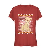 Junior's Lion King Nala Diagonal Stripe Graphic Tee Red Small