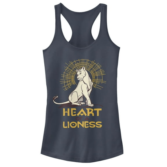 Junior's Lion King Nala Heart of Lioness  Racerback Tank Top Indigo 2X Large