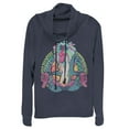 thumbnail image 1 of Junior's Lion King Rafiki Geometric Rainbow  Cowl Neck Sweatshirt Navy Blue Small, 1 of 4