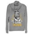 thumbnail image 1 of Junior's Lion King Savannah Sunset Crew  Cowl Neck Sweatshirt Gray Heather 2X Large, 1 of 3