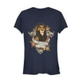thumbnail image 1 of Junior's Lion King Scar Surrounded By Idiots Tattoo  Graphic Tee Navy Blue Medium, 1 of 2
