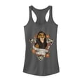 thumbnail image 1 of Junior's Lion King Scar Surrounded By Idiots Tattoo Racerback Tank Top Charcoal Large, 1 of 3
