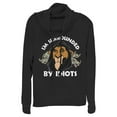 thumbnail image 1 of Junior's Lion King Scar Surrounded by Idiots  Cowl Neck Sweatshirt Black 3X Large, 1 of 3