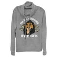 thumbnail image 1 of Junior's Lion King Scar Surrounded by Idiots  Cowl Neck Sweatshirt Gray Heather Small, 1 of 3