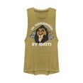 thumbnail image 1 of Junior's Lion King Scar Surrounded by Idiots  Festival Muscle Graphic Tee Gold Heather Medium, 1 of 3