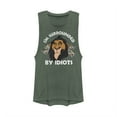 thumbnail image 1 of Junior's Lion King Scar Surrounded by Idiots  Festival Muscle Graphic Tee Pine Green Heather Medium, 1 of 3