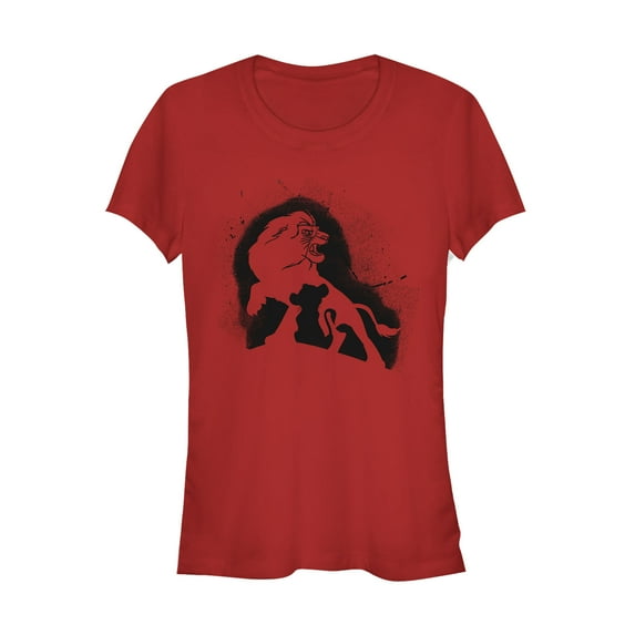 Junior's Lion King Simba Spray Graffiti Graphic Tee Red X Large