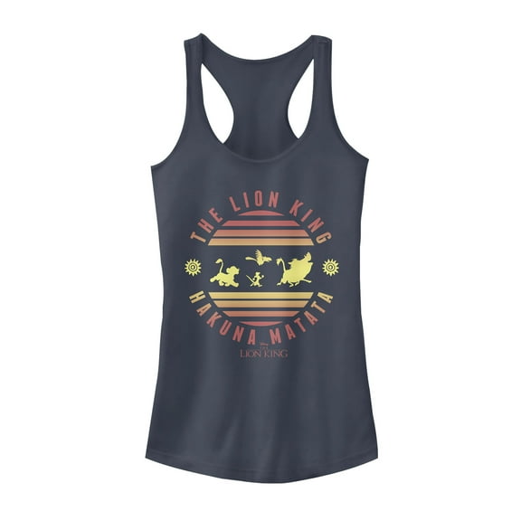 Junior's Lion King Sunshine Hakuna Matata  Racerback Tank Top Indigo X Small