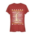 thumbnail image 1 of Junior's Lion King Timon Diagonal Stripe  Graphic Tee Red X Large, 1 of 2