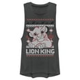 thumbnail image 1 of Junior's Lion King Ugly Christmas Simba  Festival Muscle Graphic Tee Charcoal 2X Large, 1 of 3