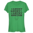 thumbnail image 1 of Junior's Looney Tunes St. Patrick's Day Tweety Lucky Lucky Lucky Sister  Graphic Tee Kelly Green Large, 1 of 3